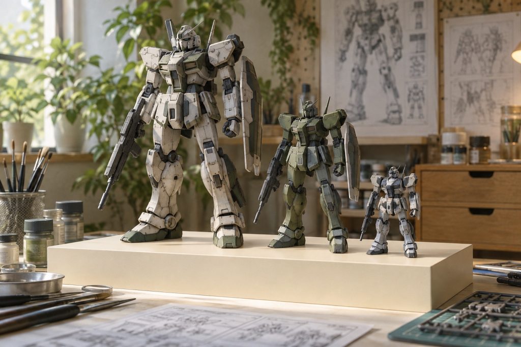 ガンプラのグレード難易度を比較のイメージ画像